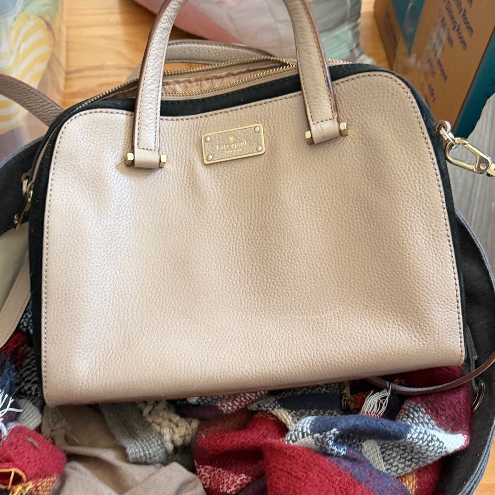 Kate Spade Tan and Black Satchel